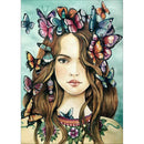5D DIY Full Drill Diamond Painting Butterfly Girl Cross Stitch Embroidery