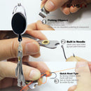 Retractable Recoil Keyring Key Chain Pull Retractor Card Holder Belt Cl LLW