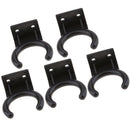 Pack of 5 Durable Wired Microphone Hooker MIC Rack Black