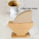 Paper Rack Display Coffee Filter Holder Storage Shelf Countertop Bamboo Wood