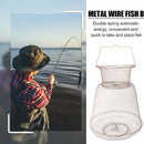 Steel Wire Fishing Cage Outdoor Portable Fish Care Keep Net Fishing Tackle
