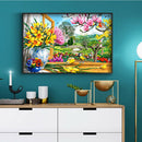 Colorful Flowers Rhinestone Full Round 5D DIY Diamond Painting Wall Picture
