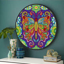 DIY Diamond Painting Special Shape Butterfly Mural Pink Tassels Home Decor