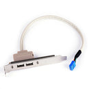 9Pin Motherboard Female Header to Dual USB 2.0 Adapter Cable for Desktop PC