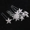 10 Pieces Sea Star Crystal Headpiece Fancy Hair Party Wedding Bride Jewelry