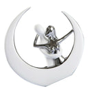 Creative Lovers On Moon Ceremic Sculpture Statue Living Room Bedroom Decor Party