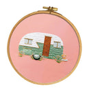 Stamped Embroidery Kit wit Pattern, Pre-Printed Cloth & Hoop 15cm DIY Needlework