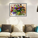 5D DIY Diamond Painting Blossom Colorful Flowers Pot Cross Stitch Mosaic