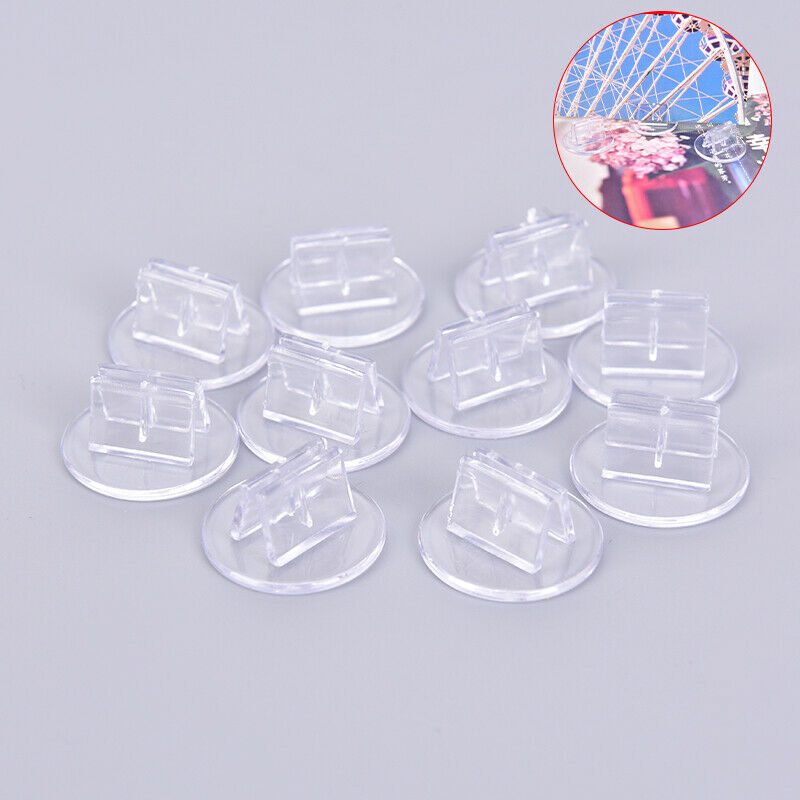 10 Pcs Plastic Cards Stand Unique Transparent Props for Paper Board Games CarME