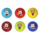 6x Premium Outdoor Golf Balls Super Soft Feel Cute Pig Pattern, For Kids
