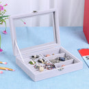 Practical Earrings Ring Organizer Velvet Bracelet Box Jewelry Storage Case