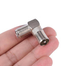 2pcs 90 Degree Right Angled TV Aerial Cable Connector RF Coaxial F Socket.kz