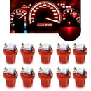 10x T5 B8.5D 5050 1SMD LED Dashboard Dash Gauge Interior Instrument Light Bulbs