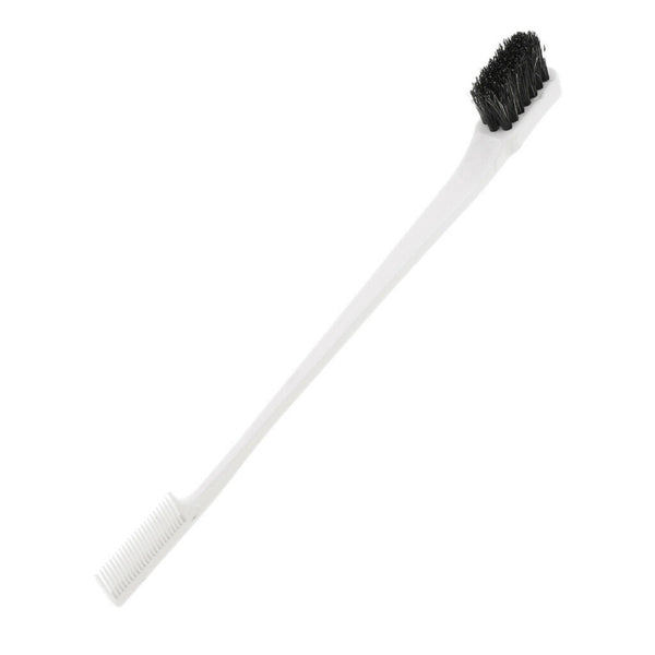 7 inches Double Sided Edge Brush Comb Smooth Gentle Control Natural White
