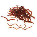50 Pieces Brown Bionics Lifelike Soft Earthworm Artificial Bait simulation Vivid