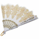 Chinese style bling flower wedding dance cloth folding towels white D1W1
