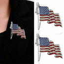 American Flag USA National Flag Star Lapel Pins Crystal Brooch Badge Y4K7 M S8A7