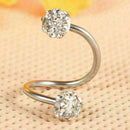 Crystal Stainless Steel Twist Ear Helix Cartilage Earring Stud Body Pierc D N2S8