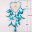 Handmade Blue Feathers Dream Catcher Wall Hanging Home Car Decor Craft