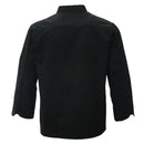 Black Chef Waiter Double-breasted Coat Uniform Long Sleeve Jacket Clothes XL