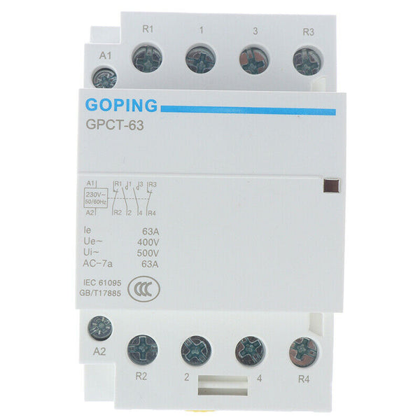 4P 63A 2NC 2NO 220V 400V~ 50/60HZ Din rail Household ac contactorFT