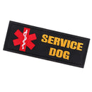 Paramedic Star of Life Service Dog Embroidered Hook Loop Patch Decor Black