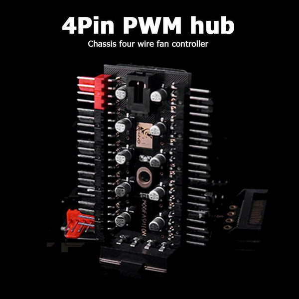 1 to 10 4 Pin PWM Cooler Fan HUB Splitter Extension Speed Controller (SATA)