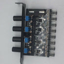 Pc 8 Channels Fan Hub 4 Knob Cooling Fan Speed Controller For Cpu Case Hdd  X1C3