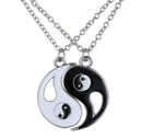 Yin Yang Pendant Necklace Chain Couple Friend Friendship Jewelry Gift 2PCS ME