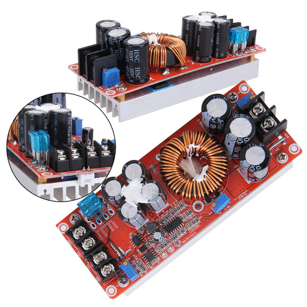1200W DC-DC Boost Converter Power Supply 8-60V 12V Step up to 12-83V 24V 48