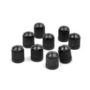 100x BLACK Plastic Tire Valve Air Dust Cover Stem Caps Wheel Car Truck SUV Bike