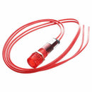 Neon Indicator Pilot Signal Lamp Red Light AC 250V w2 Wires L3X8