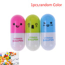 Portable Capsule Shaped Travel Pill Box Medicine Plastic Case Drug Container Bj