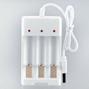 For AA/AAA Rechargeable Battery 3-slot Smart USB Fast Charger Charging Dock Case