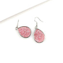 Fashion Women Oval Rhinestone Dangle Ear Hook Water Drop Earrings Jewelry
