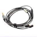for Shure se215/se425/se535 MMCX Audio Headset Cable Cord w/Mic Volume Contro FT