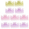 Set Of 10 Plastic Small Hair Claw Clip Butterfly Design Bull Dog Hair Clip