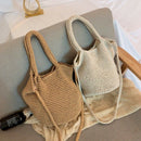Weaving Hollow Paper Straw Bag Shoulder Bag Female Beach Bag, Girl Fashion