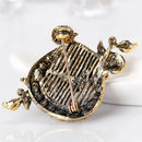 Christmas`Crystal Enamel Brooch Pin Harp Lute Collar Rhinestone Brooches`Jewelry