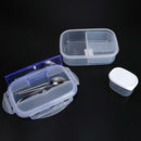 Microwave Picnic Lunch Box School Bento Food Container Storage Box with Spoon