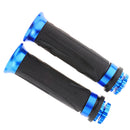 Pair Motorcycle ATV Dirt Bike Handle Bar Hand End Grips Blue 135x42x42mm