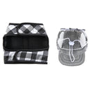 Pet Dog Vest Harness with Hat Pet Costume Party Clothes Black White-XS