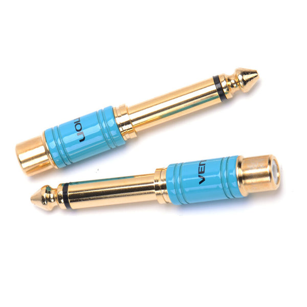 Mono Plug 6.5mm Male To RCA Female Audio Jack Stereo Connector Adapter Chic FT