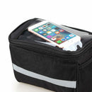 Reflective Striped Cycling Basket Bicycle Handlebar Bag Sports Bike Front Pack