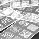 Rubber Plastic Manicure Gel Polish Nail Art Scraper Stamp AcrylicTemplate-Kit