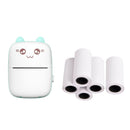 200dpi Mini Pocket Thermal Printer 57mm Wireless BT Printer 6 Roll Thermal Paper