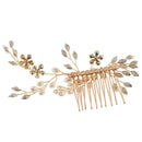 Bridal Hair Comb Clip Rhinestone Pearls Wedding Hair Accessories For Women