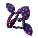 10pcs Women's Rabbit Ear Hair Tie Bands Korea Style Ponytail Holder F9Y6