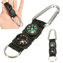 3-in-1 Multifunction Camping Carabiner With Keychain Compass Thermometer Ne