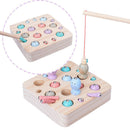 Baby Wooden Toys Digit Magnetic Games Fishing Toys Game Catch Worm Educatio
